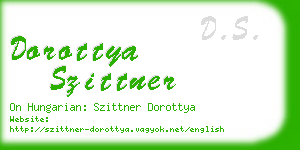 dorottya szittner business card